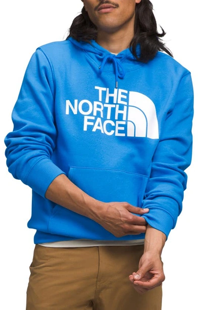 The North Face Holiday Half Dome Hooded Pullover In Optic Blue,tnf White