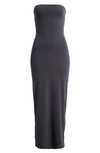 Skims Fits Everybody Strapless Body-con Dress In Graphite