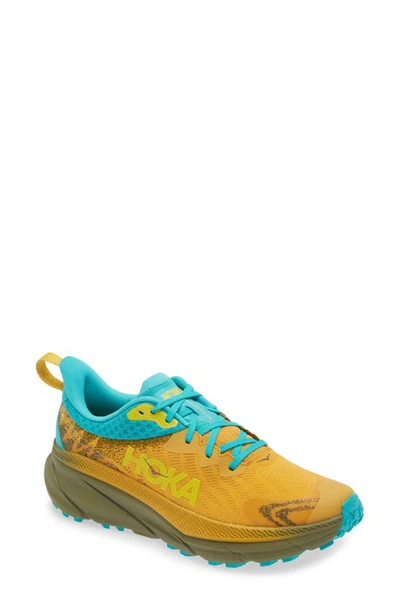 Hoka Challenger 7 Running Shoe In Golden Yellow / Avocado