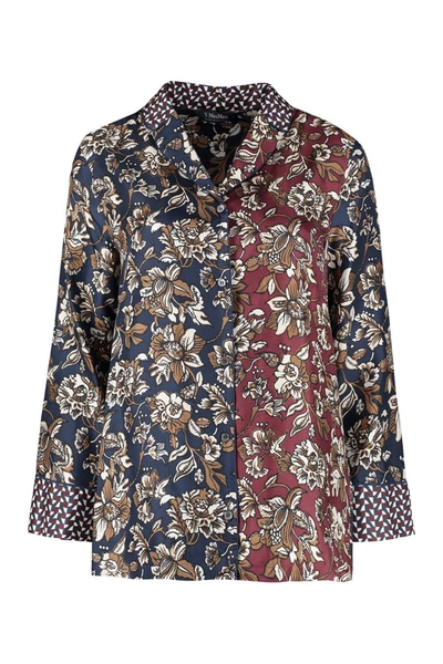 's Max Mara Mogol Printed Silk Pajama Blouse In Multicolor