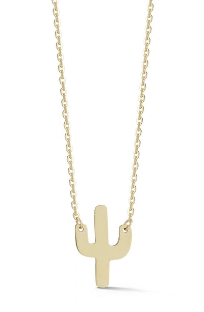 Ember Fine Jewelry 14k Gold Cactus Pendant Necklace