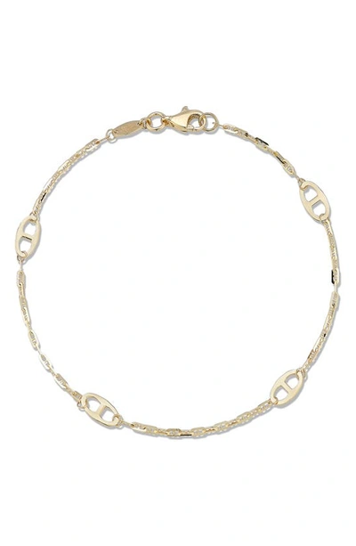 Ember Fine Jewelry 14k Yellow Gold Mariner Station Chain Bracelet