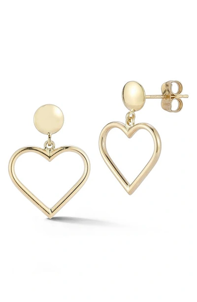 Ember Fine Jewelry Heart Drop Earrings In Gold