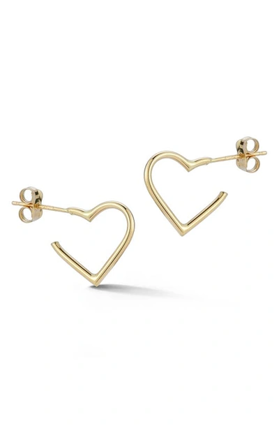 Ember Fine Jewelry Heart Hoop Earrings In Gold