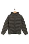 Hawke And Co Hooded Packable Quilted Jacket In Loden