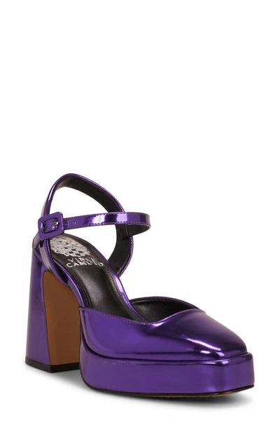 Vince Camuto Martich Ankle Strap Platform Pump In Party Purple