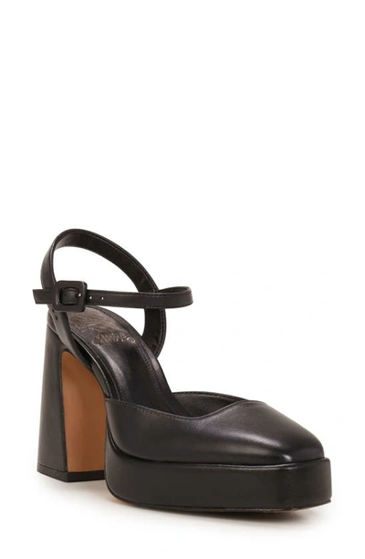 Vince Camuto Martich Ankle Strap Platform Pump In Black