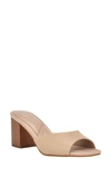 Calvin Klein Toven Slide Sandal In Light Natural Leather