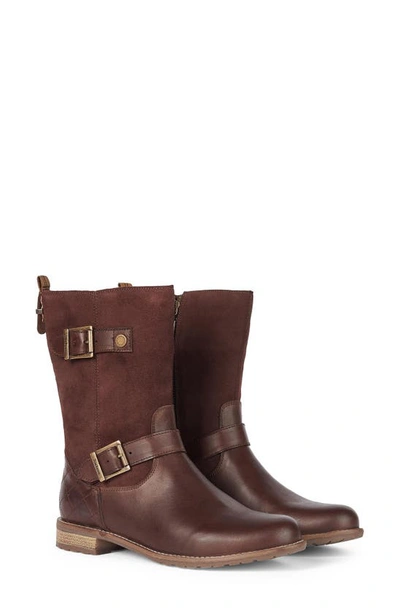 Barbour Millie Buckle Boot In Choco