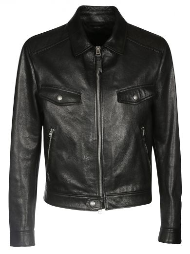 Tom Ford Leather Jacket In K09/black | ModeSens