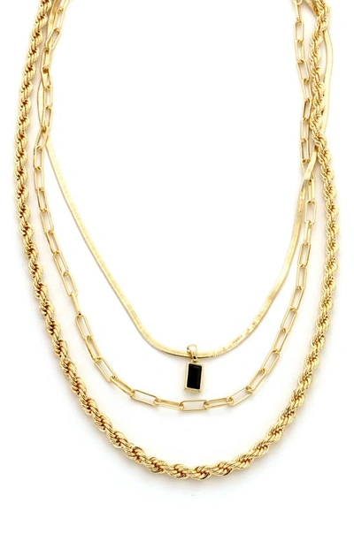 Panacea Layered Pedant Necklace In Gold