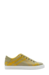 Burberry New Albridge Check Low Top Sneaker In Yellow Green