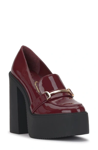 Jessica Simpson Himinka Platform Pump In Malbec Faux Leather