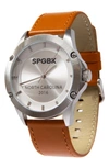 Spgbk Watches Ferguson Leather Strap Watch, 44mm In Silver