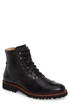 Samuel Hubbard Uptown Maverick Cap Toe Boot In Black Leather