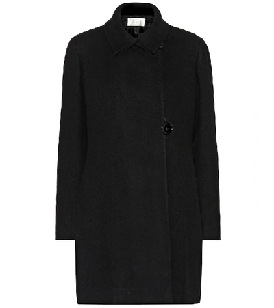 The Row Ralty Single-breasted Wool-blend Pea Coat In Black