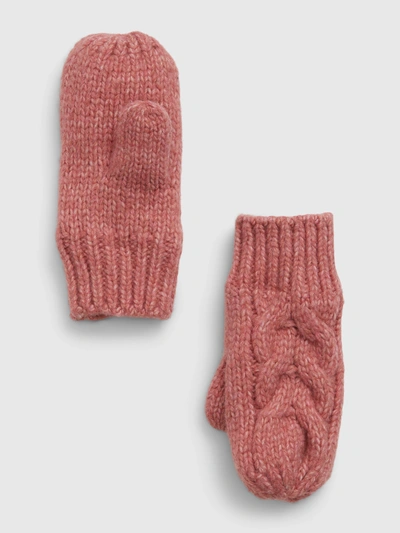Gap Babies' Toddler Recycled Cable-knit Mittens In Rosetta Pink