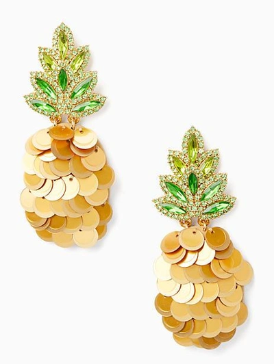 Kate Spade By The Pool Pineapple Statement Studs In Multi
