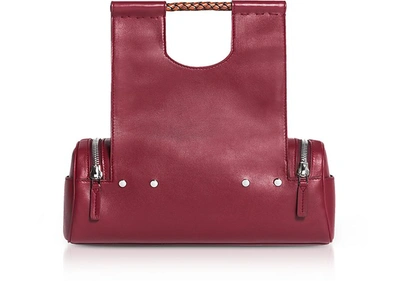 Corto Moltedo Handbags Genuine Leather Priscilla Medium Tote Bag In Bordeaux