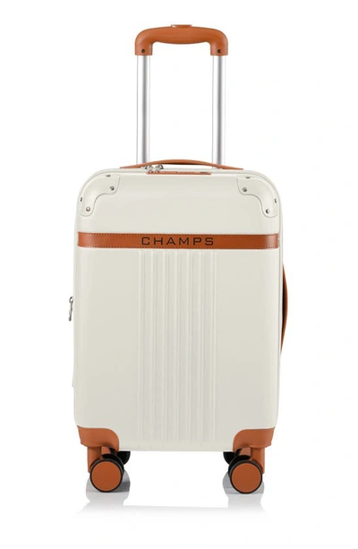 Champs Vintage Carry-on Hardside Spinner In Ivory