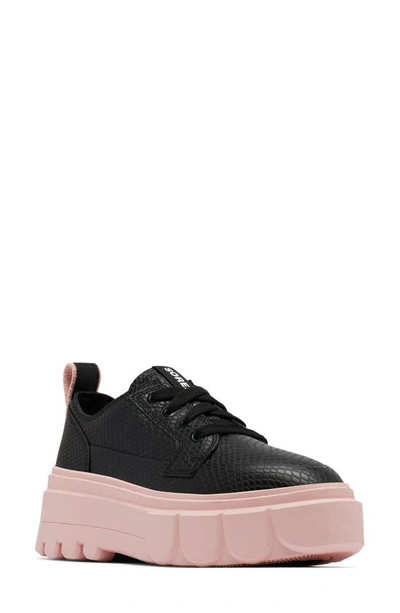 Sorel Caribou X Waterproof Platform Sneaker In Black/ Vintage Pink