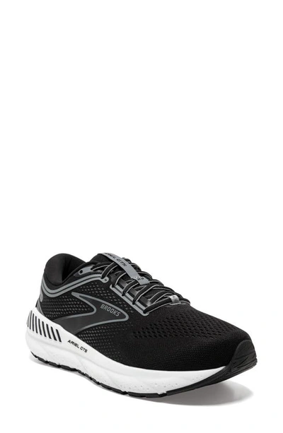 Brooks Ariel Gts 23 Running Shoe In Black/ Grey/ White