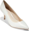 Cole Haan Vesta Pointy Toe Pump In White Leather