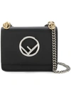 Fendi Kan I Leather Cross-body Bag In Black