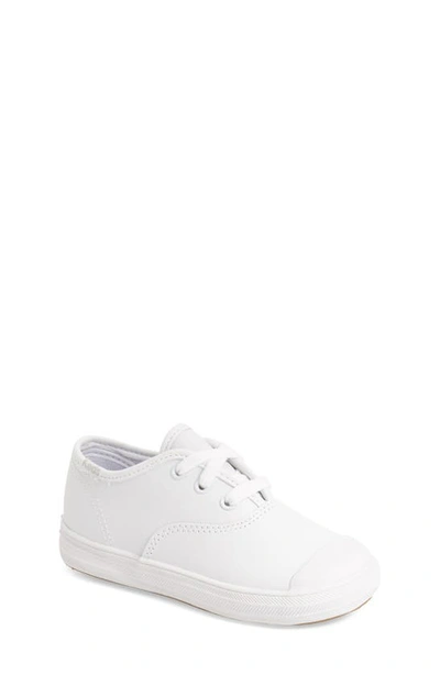 Keds Kids' 'champion' Sneaker In White Leather