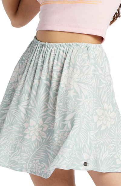 Roxy Para Paradise Floral Crepe Skirt In Blue Surf Planao Apparel