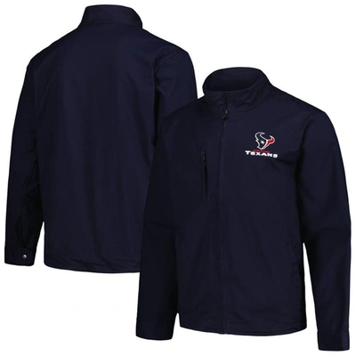 Dunbrooke Navy Houston Texans Journey Workwear Tri-blend Full-zip Jacket