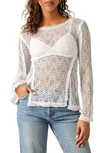 Free People On The Road Twisted Lace Top In Ivory