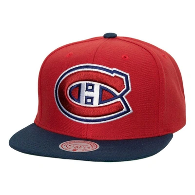 Mitchell & Ness Red Montreal Canadiens Core Team Ground 2.0 Snapback Hat