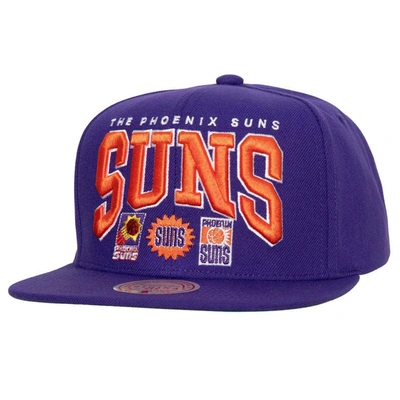 Mitchell & Ness Men's  Purple Phoenix Suns Champ Stack Snapback Hat