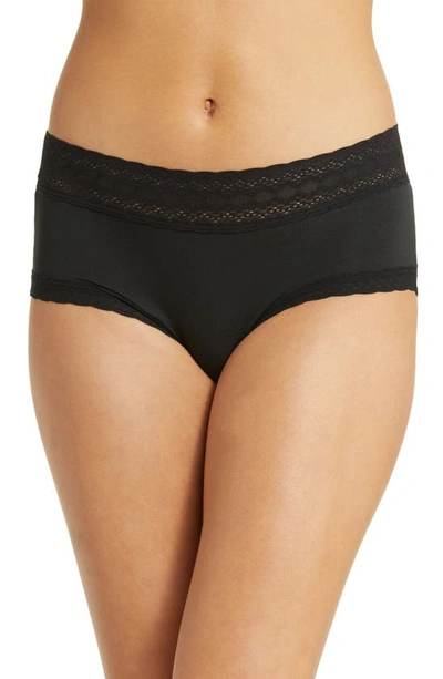 Meundies Feelfree Lace Hipster Briefs In Black