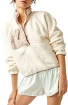 Free People Hit The Slopes Colorblock Pullover In Ivory Combo