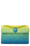 Kurt Geiger Mini Kensington Embellished Fabric Convertible Crossbody Bag In Light/ Pastel Blue