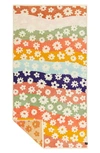 Slowtide Joplin Floral Cotton Towel In Orange Multi