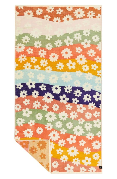 Slowtide Joplin Floral Cotton Towel In Orange Multi