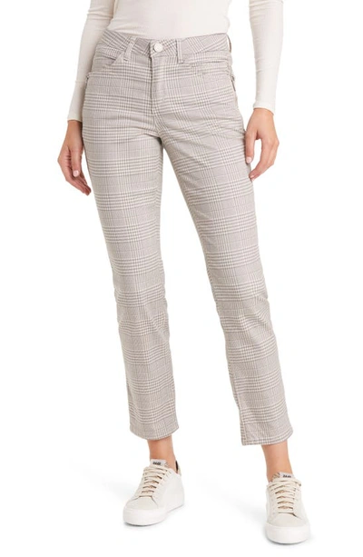 Wit & Wisdom 'ab'solution Houndstooth Slim Pants In Grey