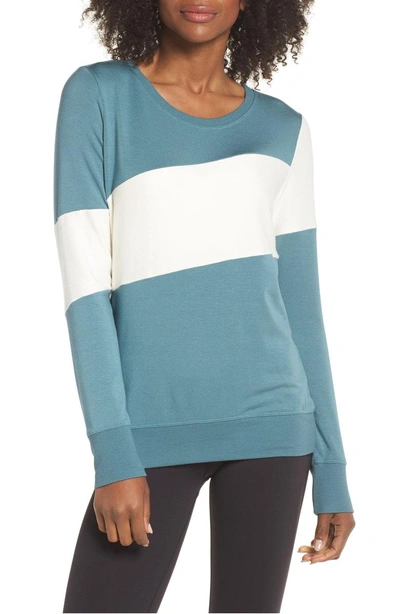 Splits59 Ramp Sweatshirt In Blue Surf/ Off White