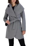 Tahari Marilyn Wool Blend Coat In Ash