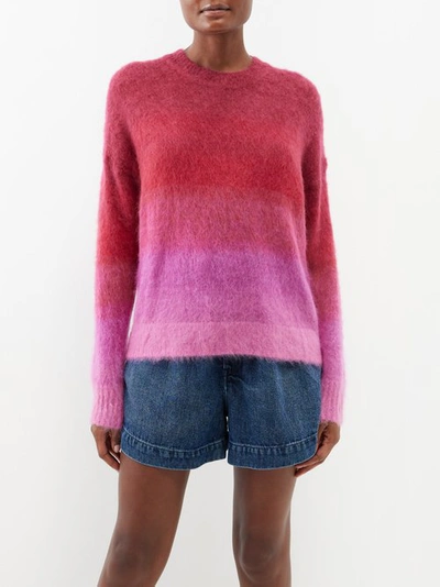 Marant Etoile Multicolor Mohair Blend Drussellh Sweater In Pink