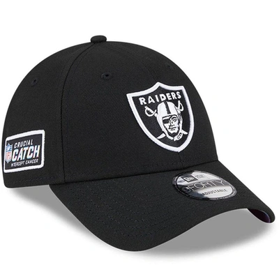 New Era Black Las Vegas Raiders 2023 Nfl Crucial Catch 9forty Adjustable Hat