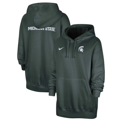 Nike Green Michigan State Spartans Sideline Two-hit Club Fleece Pullover Hoodie