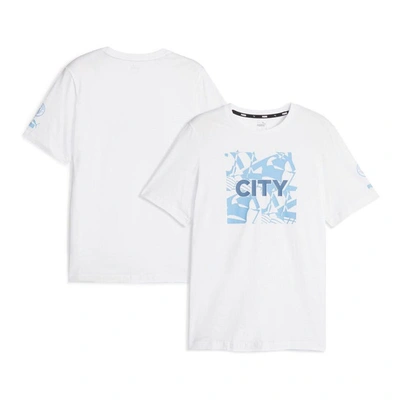 Puma White Manchester City Ftblcore Graphic T-shirt