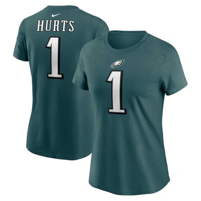 Nike Women's  Jalen Hurts Midnight Green Philadelphia Eagles Player Name And Number T-shirt