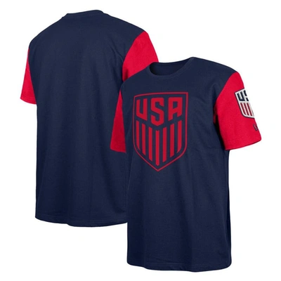 5th And Ocean By New Era 5th & Ocean By New Era Navy Usmnt Athleisure Heavy Jersey T-shirt