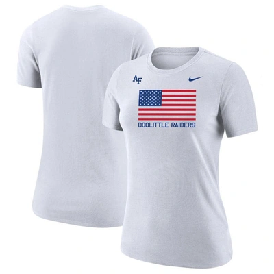 Nike White Air Force Falcons Rivalry Flag T-shirt