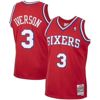 Mitchell & Ness Allen Iverson Red Philadelphia 76ers 2001/02 Hardwood Classics Swingman Jersey